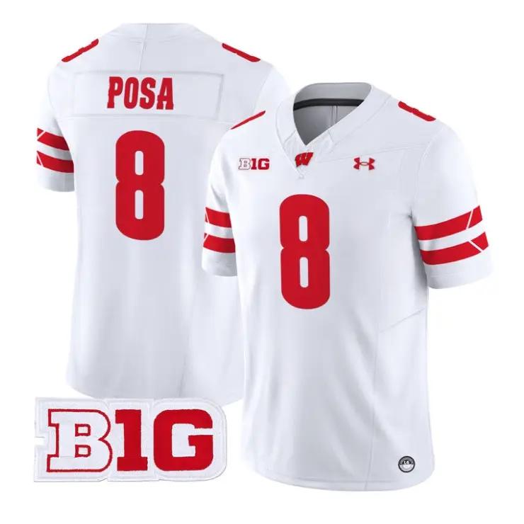 mason-posa-jersey-8-wisconsin-badgers-2026-vapor-limited-stitched-05 - Top Wow Design Mason Posa Jersey #8 Wisconsin Badgers 2026 Vapor Limited Stitched by My Store NCAA Football Jerseys