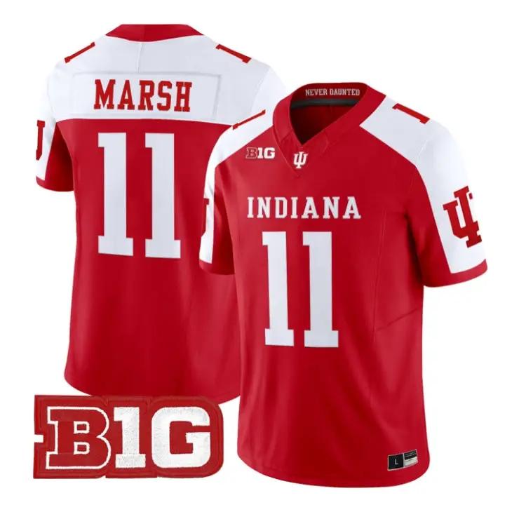 nick-marsh-jersey-11-indiana-hoosiers-2026-football-all-stitched-03 - Top Wow Design Nick Marsh Jersey #11 Indiana Hoosiers 2026 Football All Stitched by My Store NCAA Football Jerseys