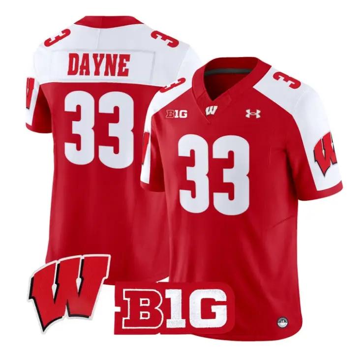 ron-dayne-jersey-33-wisconsin-badgers-2026-vapor-limited-stitched-03 - Top Wow Design Ron Dayne Jersey #33 Wisconsin Badgers 2026 Vapor Limited Stitched by My Store NCAA Football Jerseys