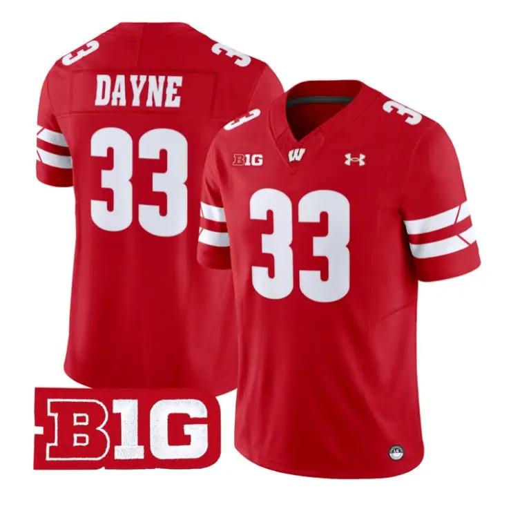 ron-dayne-jersey-33-wisconsin-badgers-2026-vapor-limited-stitched-04 - Top Wow Design Ron Dayne Jersey #33 Wisconsin Badgers 2026 Vapor Limited Stitched by My Store NCAA Football Jerseys