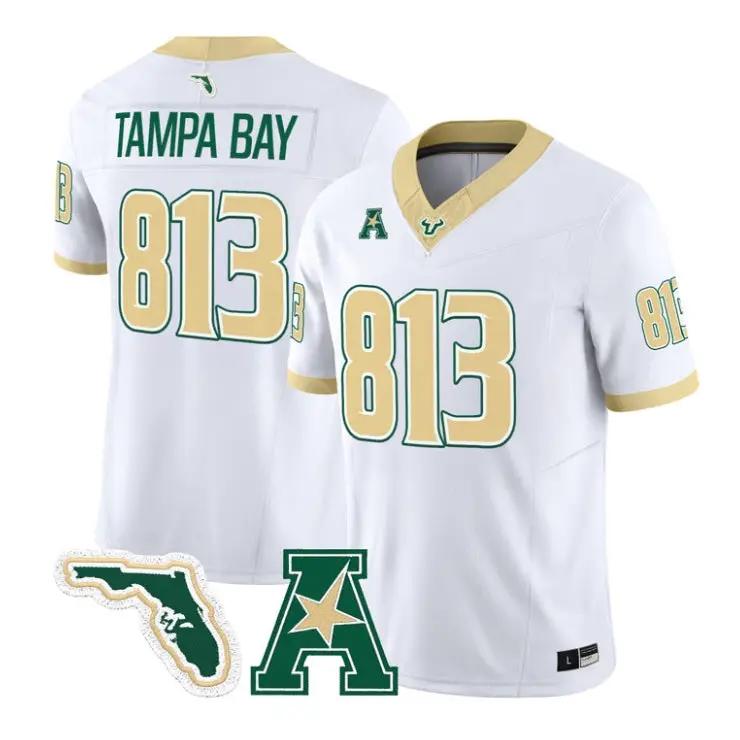 tampa-bay-jersey-813-south-florida-bulls-2026-the-gold-standard-vapor-01 - Top Wow Design Tampa Bay Jersey #813 South Florida Bulls 2026 The Gold Standard Vapor Stitched by My Store NCAA Football Jerseys