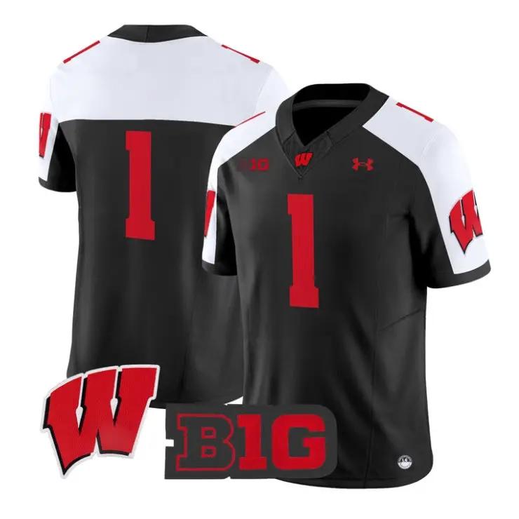 team-jersey-1-wisconsin-badgers-2026-football-vapor-limited-stitched-01 - Top Wow Design Team Jersey #1 Wisconsin Badgers 2026 Football Vapor Limited Stitched by My Store NCAA Football Jerseys