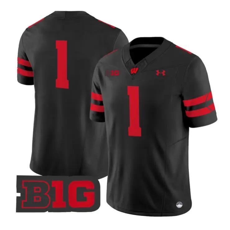 team-jersey-1-wisconsin-badgers-2026-football-vapor-limited-stitched-02 - Top Wow Design Team Jersey #1 Wisconsin Badgers 2026 Football Vapor Limited Stitched by My Store NCAA Football Jerseys