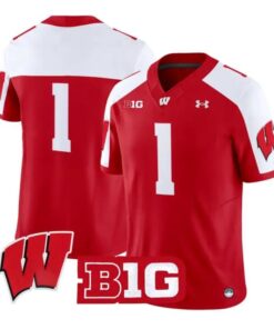 team-jersey-1-wisconsin-badgers-2026-football-vapor-limited-stitched-03 - Top Wow Design Team Jersey #1 Wisconsin Badgers 2026 Football Vapor Limited Stitched by My Store NCAA Football Jerseys