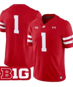 team-jersey-1-wisconsin-badgers-2026-football-vapor-limited-stitched-04 - Top Wow Design Team Jersey #1 Wisconsin Badgers 2026 Football Vapor Limited Stitched by My Store NCAA Football Jerseys