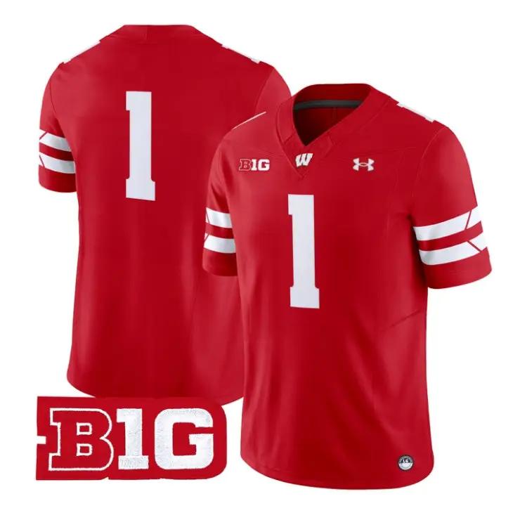 team-jersey-1-wisconsin-badgers-2026-football-vapor-limited-stitched-04 - Top Wow Design Team Jersey #1 Wisconsin Badgers 2026 Football Vapor Limited Stitched by My Store NCAA Football Jerseys